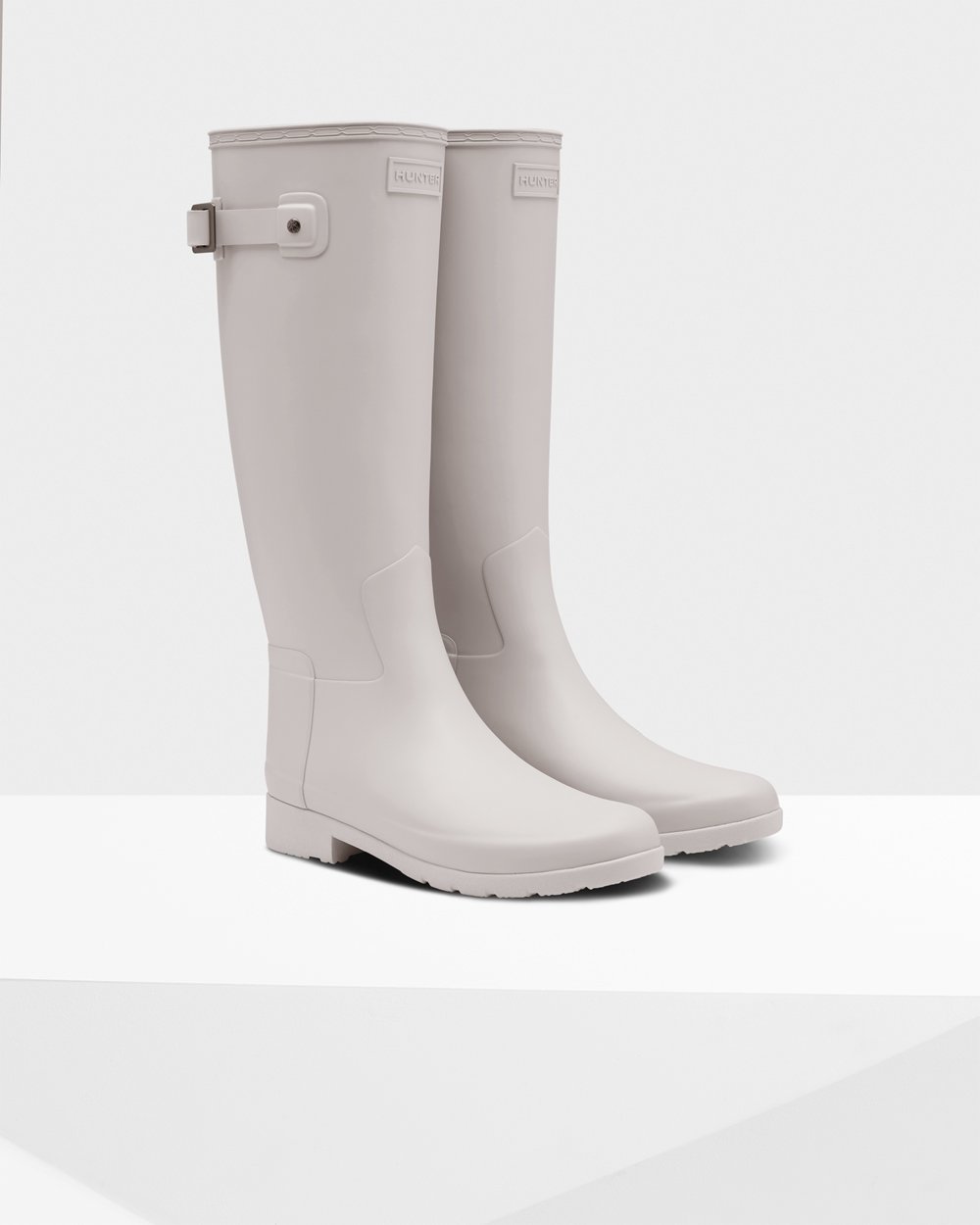 Womens Hunter Refined Slim Fit - Tall Rain Boots Grey - 9786-QJXBK